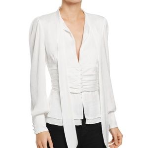 Gorgeous tailored white blouse Size 4 NWT